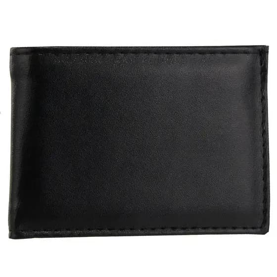 Carteira Masculina Sofisticada Casual Preta Slim Ecológica