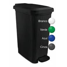 Lixeira 20 Litros Com Pedal Reforçada Tampa Cesto de Lixo Grande Cozinha Banheiro Escritório Plástico Resistente Premium