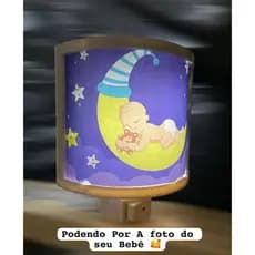 Luz Noturna doce Sono abajur de Tomada  Com Sua foto Menino e Menina Led Bivolt 127 e 220 Automático