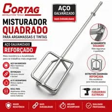 Batedor Misturador De Argamassa Profissional Extra Forte 60cm Madril
