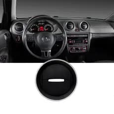 Difusor Saída Ar Gol Voyage Saveiro G4 G5 G6 Aro Cromado Preto com Prata 2009 10 11 12 13 14 2015