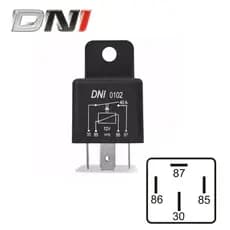 Relé auxiliar 4 pinos 12v 40a Universal Farol partida Buzina Ar Concionado Vidro Elétrico Uso Geral