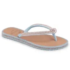 Chinelo rasteirinha feminina flat com brilho verão