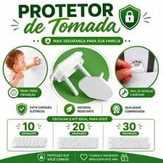 Kit com 10/20/30 Protetor de Tomada Para Bebê/ Criança Contra Choque Elétrico. Envio Imediato