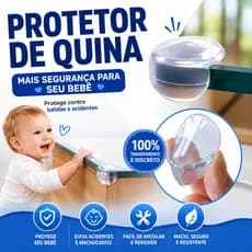 Kit com 24/12 Protetor de Quina Anticolisão para Bebê e Idoso | Segurança em Casa, Macio. Envio Imediato.
