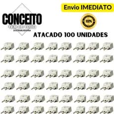 KIT 100 Adaptador Tomada t Benjamin Bob Esponja 10a e 20a Adaptador de Tomada Universal Benjamin