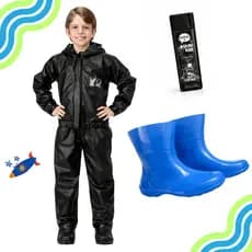Capa de chuva para menino Bota de borracha infantil Impermeável Criança proteção