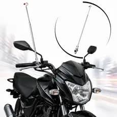 Antena Corta Pipa Linha Cerol Motociclista Guidão Aço Inox Fixa moto
