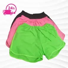 Short Tactel Bermudinha Feminina Moda Praia Bermuda Tactel Leve Verão