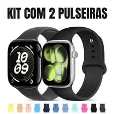 Kit com 2 Pulseira de Silicone para Smartwatch