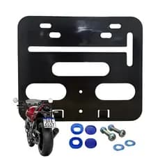 Suporte Moldura Protetor de Placa  de Moto Mercosul de Motocicleta + Kit de Instalação