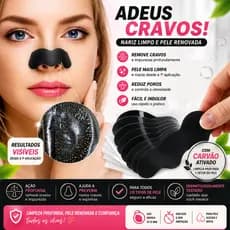 Adesivo para Limpeza do Nariz Poros com Carvão Ativado – Cuidados Faciais
