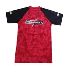 Camiseta Algodão - Tamanho G Vermelha/Preta - IntegralMédica