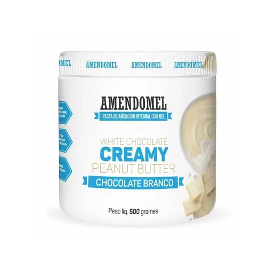 Pasta de Amendoim - 500g Chocolate Branco - AmendoMel