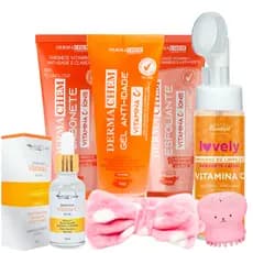 kit skin care todos os tipos de pele vitamina c tratamento de manchas