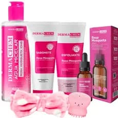Kit rosa mosqueta limpeza de pele skincare