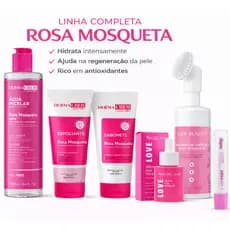 Limpeza de pele skincare completo kit rosa mosqueta