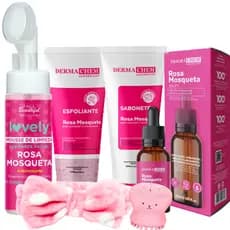Skincare rosa mosqueta limpeza de pele kit cuidado facial