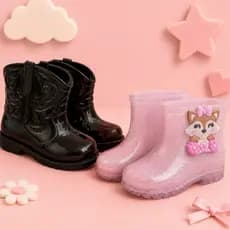 Bota Texana Infantil Menina Galochinha Ideal Para dias de Chuva