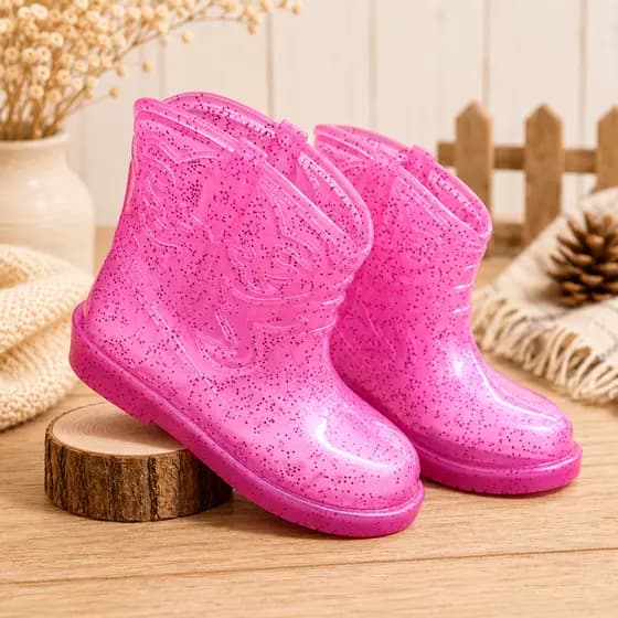 Bota Texana  Infantil Juvenil Menina Botinha Chuva