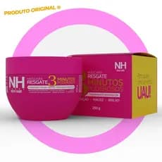 Máscara Resgate 3 Minutos Poderosos | NEW HAIR - Hidrata, nutre e reconstrói - Com ácido hialurônico