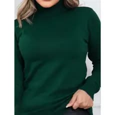 MONNEI Tricot Cacharrel Blusa suéter sólido gola alta Malha
