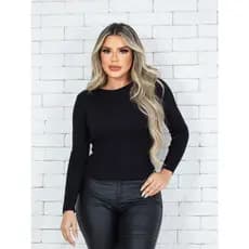 MONNEI Blusa Tricot Modal Detalhe Tran;ado