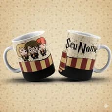 Caneca Personalizada Harry Potter COM SEU NOME Porcelana Ultra Brilho