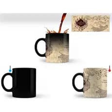 Caneca Mágica Harry Potter Mapa Do Maroto Mega Oferta Presente Divertido Criativo