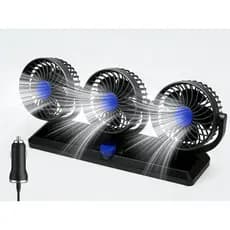 Ventilador De Carro De 3 Cabeças USB 5V/12V/24V Universal Grande Vento Com Controle De Duas Velocidades