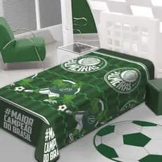 Manta  Fun Palmeiras Campeão Jolitex  1,50m x 2,00m - Toque Macio - Super Quentinho - Não Alérgica