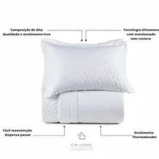 Kit Colcha Queen Altenburg 3 Peças Toque Acetinado Matelassê Macio Sofisticado Durável