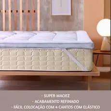 Pillow Top Queen com Toque de Plumas – Costura de Qualidade e Conforto Superior