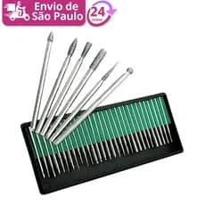 Kit Com 30 Brocas Varios Modelos Para Unhas Manicure e Pedicure