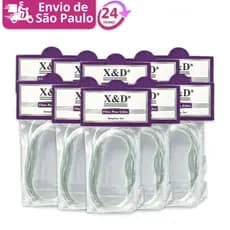 Kit Manicure 10 Fibra De Vidro 5m Para Extensão Alongamento De Unha Postiça Realista Nail Tips X&D