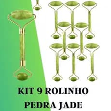 Kit 10 Rolinho Pedra De Jade Facial Massageador Anti Rugas Olheira Olhos