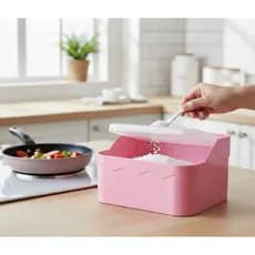 Porta Sal Saleiro Premium Com Tampa Capacidade para 1 kg Para Cozinha