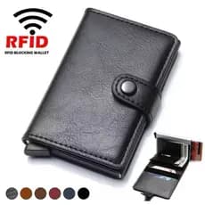 Carteira de Cartão POP-UP Automática, Ultrafina e Antifurto RFID