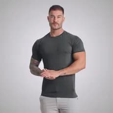 Camiseta Malha Egípcia Algodão Elastano Básica Camisa Masculina Premium
