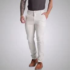 Calça Preta De Sarja Bolso Faca/embutido C/ Lycra Masculina