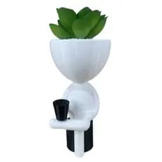 Bob Sentado tomando cafe Cantinho Do Café Vaso Decorativo Bob Tomando Café