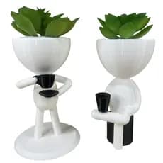 Kit 2 Bobs Cantinho Do Café Vaso Decorativo Bob Tomando Café