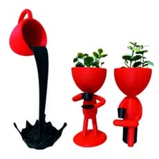 Kit Bobs Cantinho Do Café Vasos decorativos mais Xicara Flutuante 3 Peças