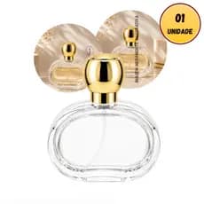 Porta Perfume Tammy Cristal 50ml Luxo Com Tampa Dourada Premium