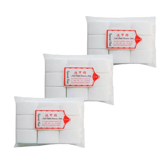 Kit 3 Algodões Prensado Japonês Para Manicure E Nail Designer