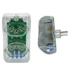 Protetor Duplo Contra Raios Surtos e Picos de Energia 10A Bivolt 2 Tomadas Transparente proteção