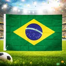 Bandeira Brasil Grande 90x130 Poliéster Torcida de Esporte Copa Mundo Futebol Premium Lavável