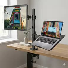 Suporte Duplo Notebook e Monitor Ajustavel Profissional