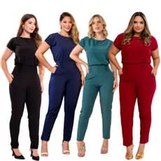 Conjunto Social Feminino Calça e Blusa Conjunto Elegante Plus Size e Slim