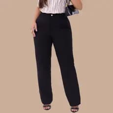 Calça Flare Reta Social Feminina Elegante